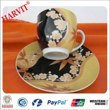 Porcelain Gold Rim Tea Cup And Saucer